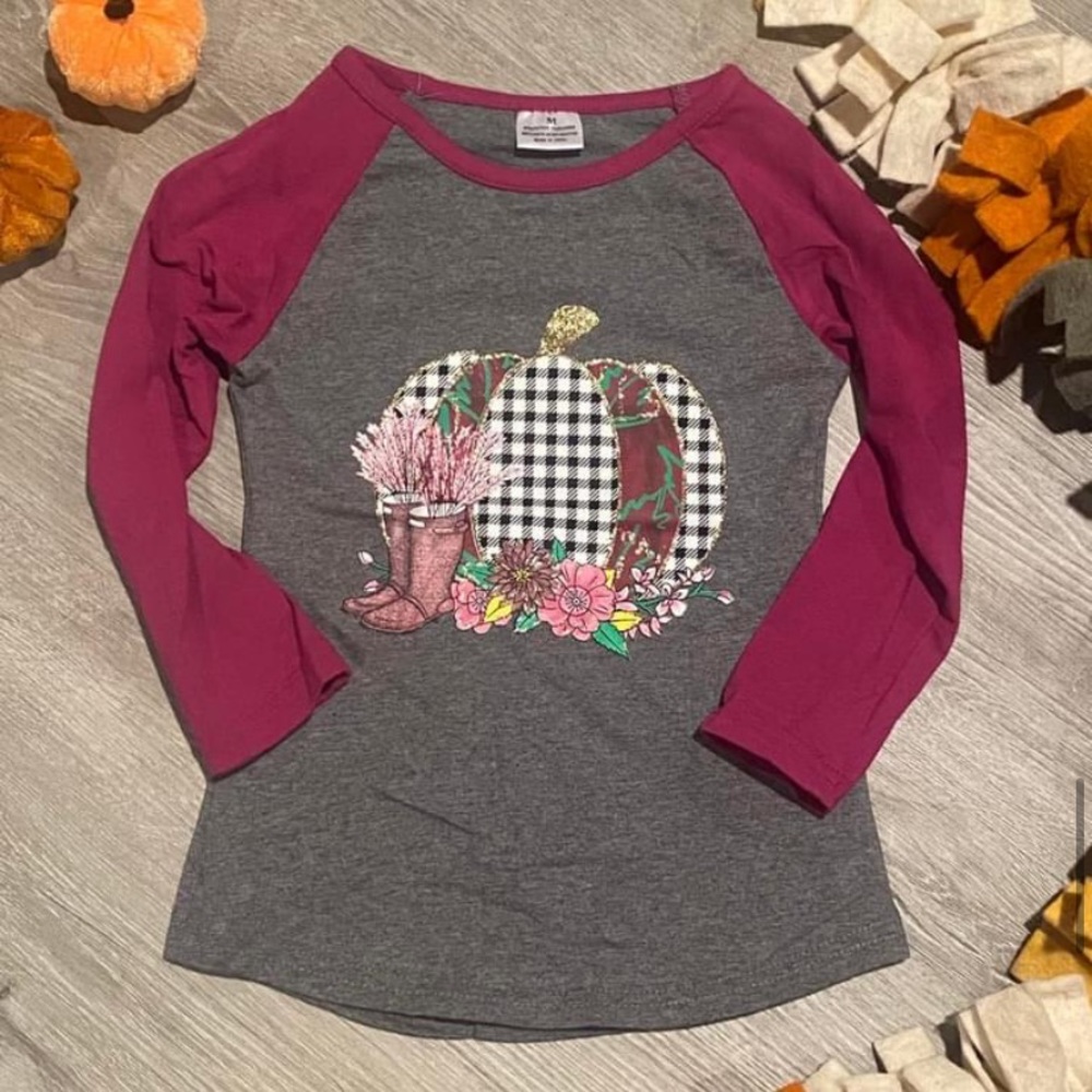 Pumpkin and Boots long sleeve t